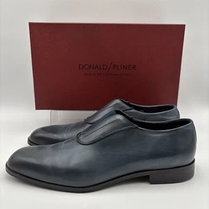 Donald J Pliner Marcel-35 Mens 14M Navy Vachetta M140 Luxury Dress Shoes ITALY - Picture 1 of 14