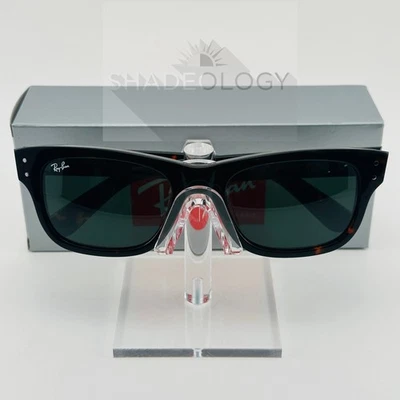 Gafas de sol Ray-Ban Mr Burbank RB2283 902/31 55-20 Havana G-15 lentes de cristal verde Foto 1 de 4