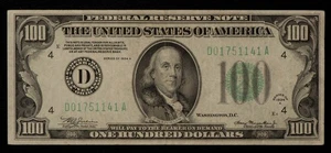 FR 2153-Dm $100 1934 A Federal Reserve Note US - XF+ - SKU-CA1548 - Picture 1 of 2