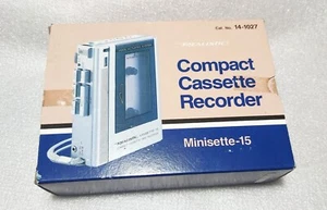 RADIO SHACK TANDY REALISTIC Minisette-15 COMPACT CASSETTE RECORDER BOXED NEW - Picture 1 of 13