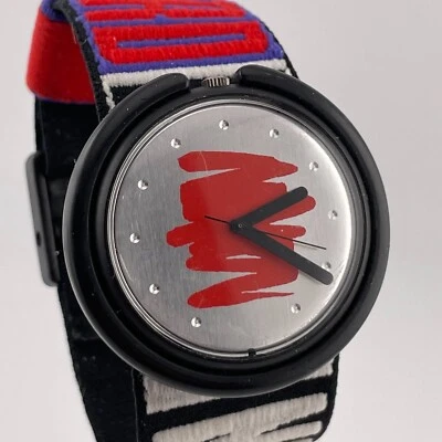 Reloj Swatch Pop Hombre 46mm Estuche Nylon Una Pieza Correa Cuarzo Tres Manecillas Foto 1 de 4