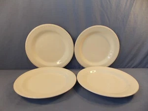 POTTERY BARN CHINA "Emma White" 4 Dinner Plates 11 1/8" - Picture 1 of 5