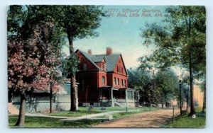 LITTLE ROCK, AR ~ Fort Roots OFFICERS' QUARTERS c1910s postal militar - Imagen 1 de 2