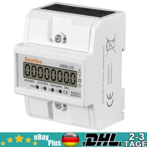 Contatore trifase calibrato per guida DIN + 10(100)A 230/400V 3 fasi 4 fili - Foto 1 di 8