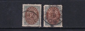 Denmark Used Stamps Sc#30,30b - Picture 1 of 1