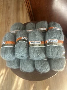 12 Unger Grey Fluffy Tweed Yarn Color 717 Dye Lot 1792 Vintage France 156 YDS Ea - Picture 1 of 9