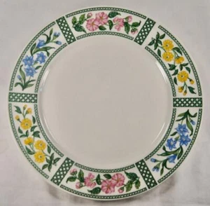 Farberware Botanica Chop Plate 12in Floral Rim Blue Pink Yellow Flowers (O) - Picture 1 of 4