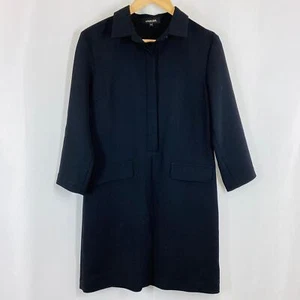 Jaeger Black Buttoned Dress UK 10 - Picture 1 of 6
