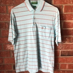Vintage Grand Slam Munsingwear Striped Polo Men’s Size L Made In USA Blue/Pink - Picture 1 of 12