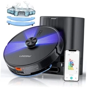 3-in-1 Robot Vacuum and Mop Combo, Self Emptying Station for 60 Days, Black - Picture 1 of 7