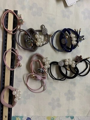 Handmade Hair Ties/ bracelet-pearls- Hair Tie - Image 1 of 4