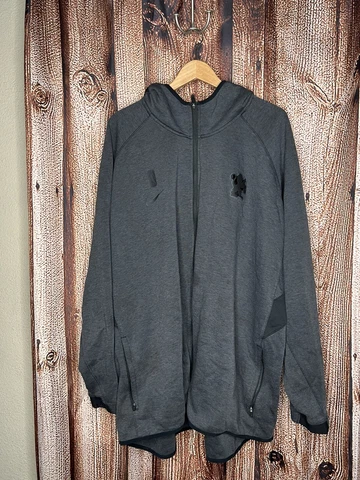 Nike Mens Sacramento Kings Gray Full Zip Sweater Hoodie Size 4XL Tall NBA DriFit Cover