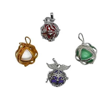 Klangkugel Anhänger der Engel, Schutzengel Amulett , Harmony Ball, Chakra Farben - Bild 1 von 4