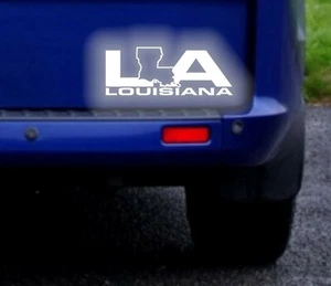 Calcomanía adhesiva reflectante del estado de Louisiana LA EE. UU. - Imagen 1 de 2