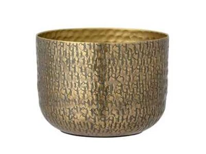 Bloomingville Blumentopf CONSTANCE Gold 15 cm Metall Übertopf 15x11 cm - Bild 1 von 3