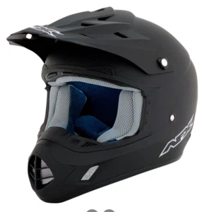 New AFX FX-17 Solid Flat Black Off-Road Helmet 0110-1752 - Picture 1 of 3