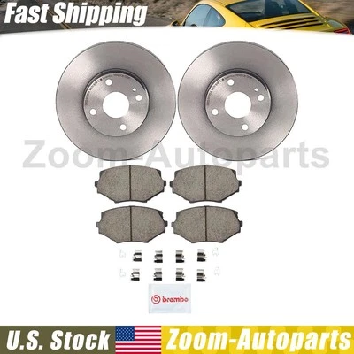 Brembo OE Front Brake Rotors & Brake Pads for 1994- 2003 2004 2005 Mazda Miata - Image 1 of 4