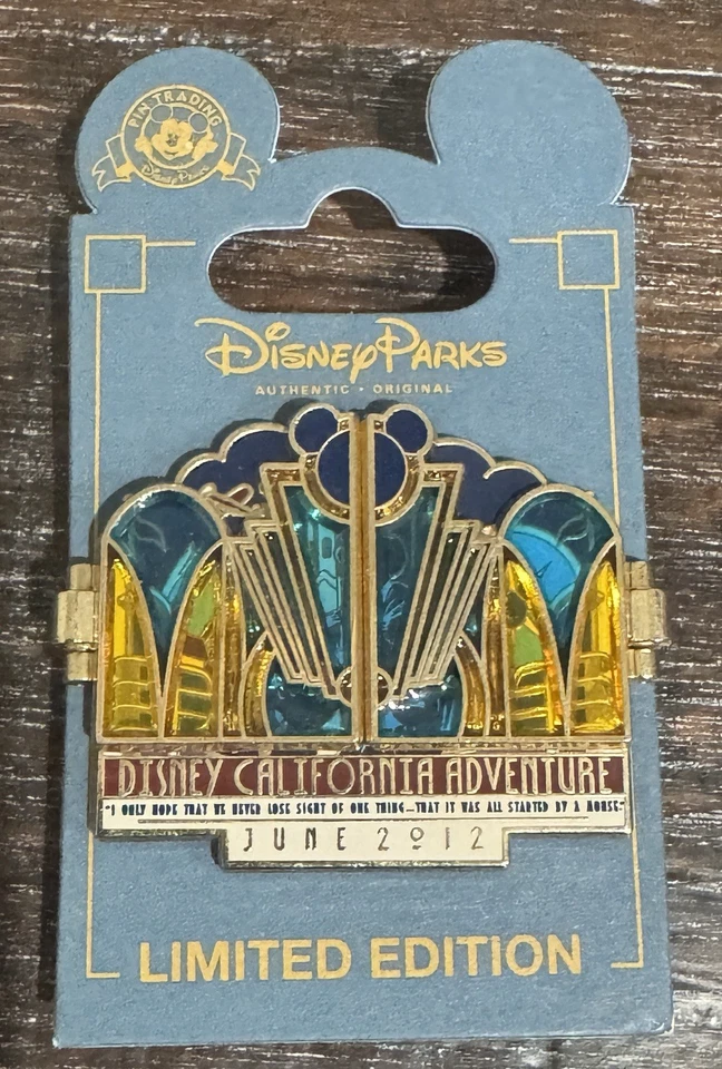Disneyland California Adventure Opening Pin LE 2500 June 2012 Walt Storytellers - Image 1 of 3