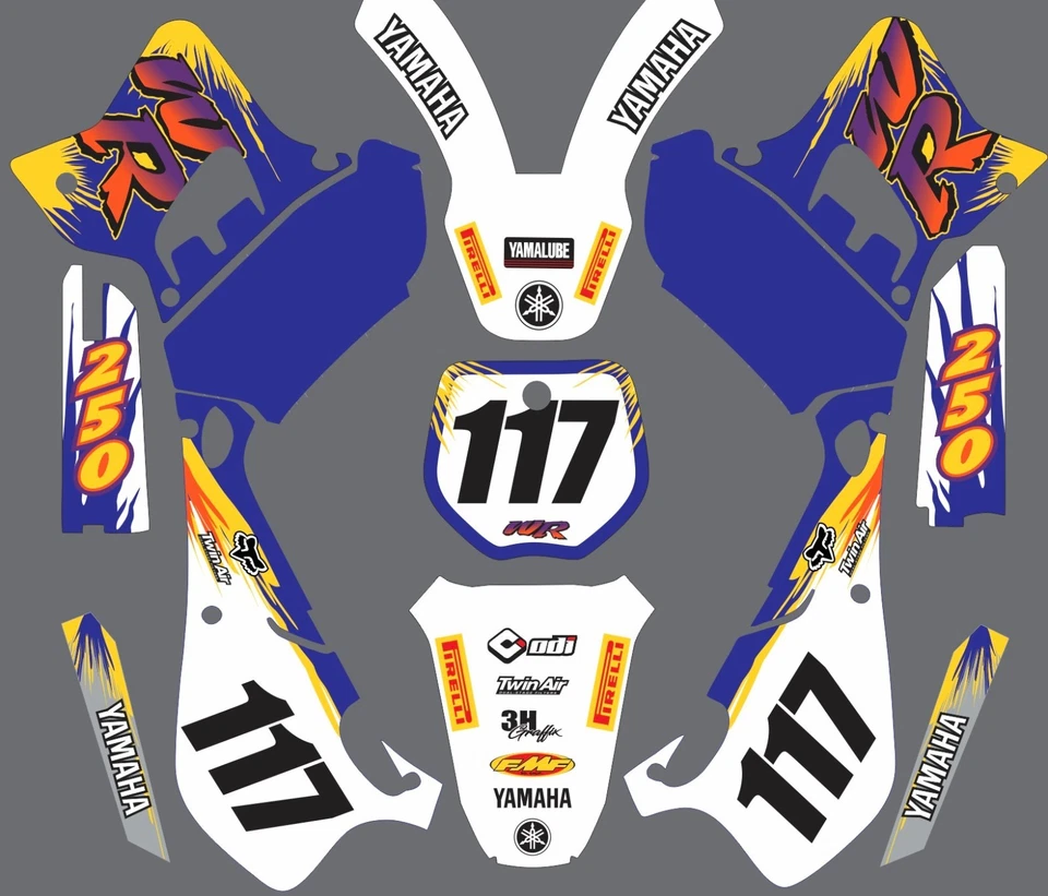 Calcomanías Old School para Yamaha WR 250 WR250 1994 1995 1996 pegatinas gráficas Foto 1 de 1