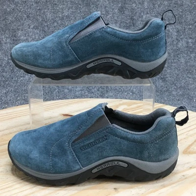 Zapatos Merrell Niños 3 M Jungle Moc Sin Cordones Cuero Azul Informal Comodidad Bajo J95637 Foto 1 de 4