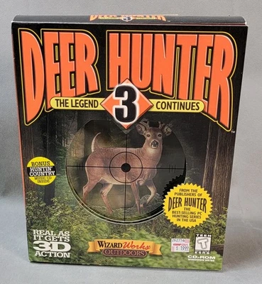 DEER HUNTER 3 THE LEGEND CONTINUES Big Box PC GAME RATED TEEN NOS - Image 1 of 4
