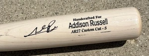 ADDISON RUSSELL GAME USED + SIGNED MLB Bat Chicago Cubs - Picture 1 of 3