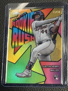 2025 Topps Chrome All-Etch Rookie Rush Gold /50 Justyn-Henry Malloy RC - Picture 1 of 4