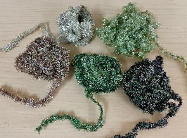 HARELINE DUBBIN, INC. HARELINE HOLOGRAPHIC CACTUS CHENILLE. FLY TYING MATERIAL. YOU PICK THE COLOR.