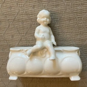 Antique Cherub Porcelain Posy Vase (Hertwig?) 4 1/4” Numbered - Picture 1 of 8