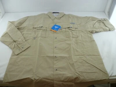 NEW Men's Columbia Bahama II L/S Shirt- XL, Tan (FM7048-160) - Image 1 of 4