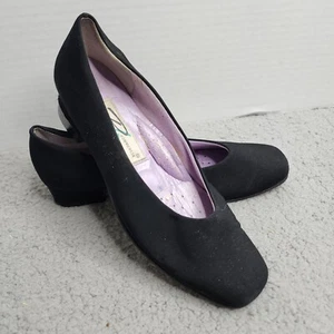 ROS HOMMERSON Ros Tech Black Low Comfort Heels Size 8.5 S - Picture 1 of 10