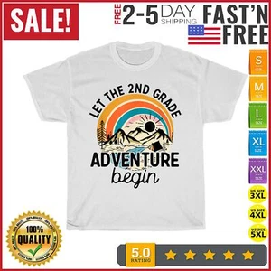 Back To School Shirt Funny 2nd Grade Let The Adventure Begin T Shirt Men Women - Picture 1 of 9