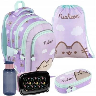 ST.MAJEWSKI Schulrucksack Set PUSHEEN lila – 5-teilig – St. Majewski