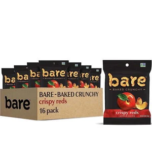 Bare Baked Crunchy Apple Fruit Snack Chips, 0.53 oz Bags 16 Count - Picture 1 of 5
