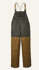 Filson Double Hunting Bibs with Leg Zippers Otter Green &Dark Tan, Size 44 NWT