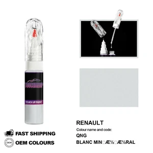 FOR RENAULT BLANC MINERAL QNG Touch Up Paint Pen Brush Fix Kit Scratch Chip Set - Picture 1 of 8