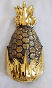 Vintage Solid Brass Pineapple Door Knocker Signed Michael Healy '97 Premium - Picture 1 of 10