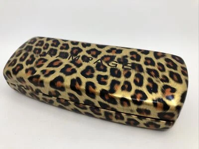 NEW Rampage Hard Metal Clamshell Hinged Cheetah Eyeglasses Case - Image 1 of 4