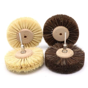 Cepillo de alambre de cerdas de pelo de sisal/caballo de 80 mm vástago de 3 mm para Dremel Rotary nuevo - Imagen 1 de 5