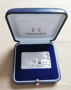 Olimpiadi Sidney 2000 Raro Lingottino Argento 925 Gr 25 Intercoins Usato Con Box - Picture 1 of 7