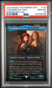 Magic The Gathering Leonardo da Vinci 118 Assassin's Creed Mythic Foil PSA 10 gemas como nuevo - Imagen 1 de 2