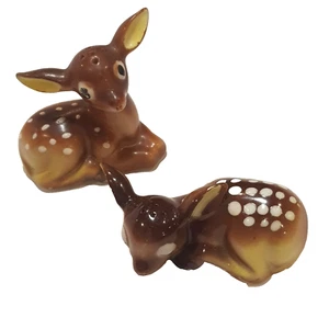 Vintage Japanese Deer Ceramic Salt and Pepper Shaker Set with Stoppers Japan - Picture 1 of 12