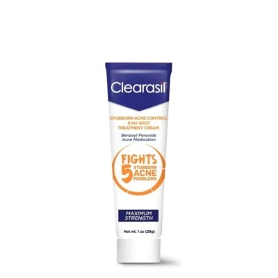 Clearasil Stubborn Acne Control 5 in 1 Spot Treatment Cream 1 oz - Image 1 of 2