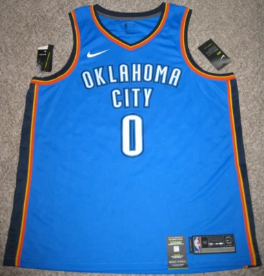Russell Westbrook OKC Thunder 2018 Men's Blue Nike Swingman Jersey - Image 1 of 4
