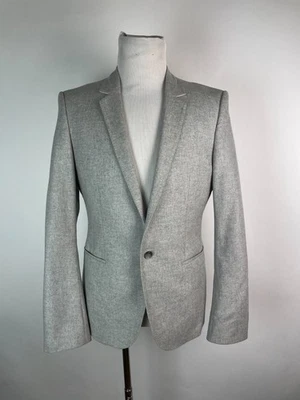 HUGO BOSS gray wool blend ALTERED one button Jacket 40 MADE IN GERMANY - Image 1 of 4
