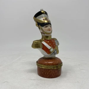 LIMOGES Francese Cina ERA NAPOLEONICA Soldato Calvario 4" Busto Figurina Usato in Ottime Condizioni - Foto 1 di 7