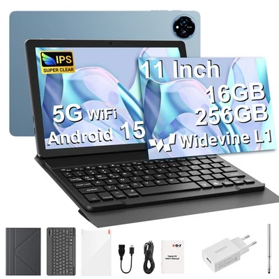 2025 Neueste Tablet 16GB RAM 256GB ROM 11 Zoll Android15 Tablet 13MP IPS 5G WiFi - Bild 1 von 4