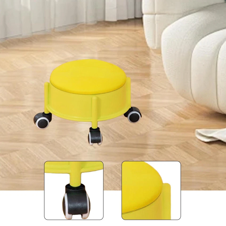 Low Roller Seat Stool Universal Swivel Casters Comfortable Multiuse Small Mini - Image 1 of 1