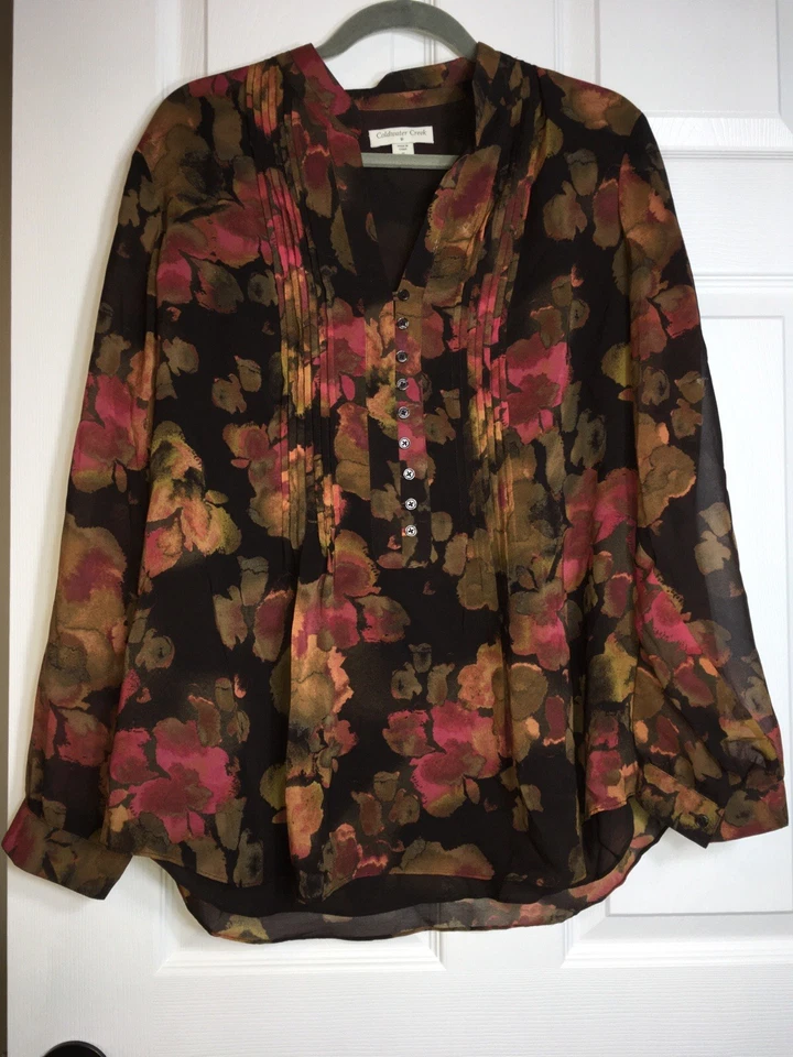 Coldwater Creek NWOT Women’s Floral Poly/Chiffon Blousy Blouse. Size 1X/ 18 - Image 1 of 4