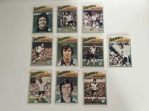 Topps Football Cards 1978-79. DERBY COUNTY. 10 cards. Orange Backs. - Picture 1 of 2